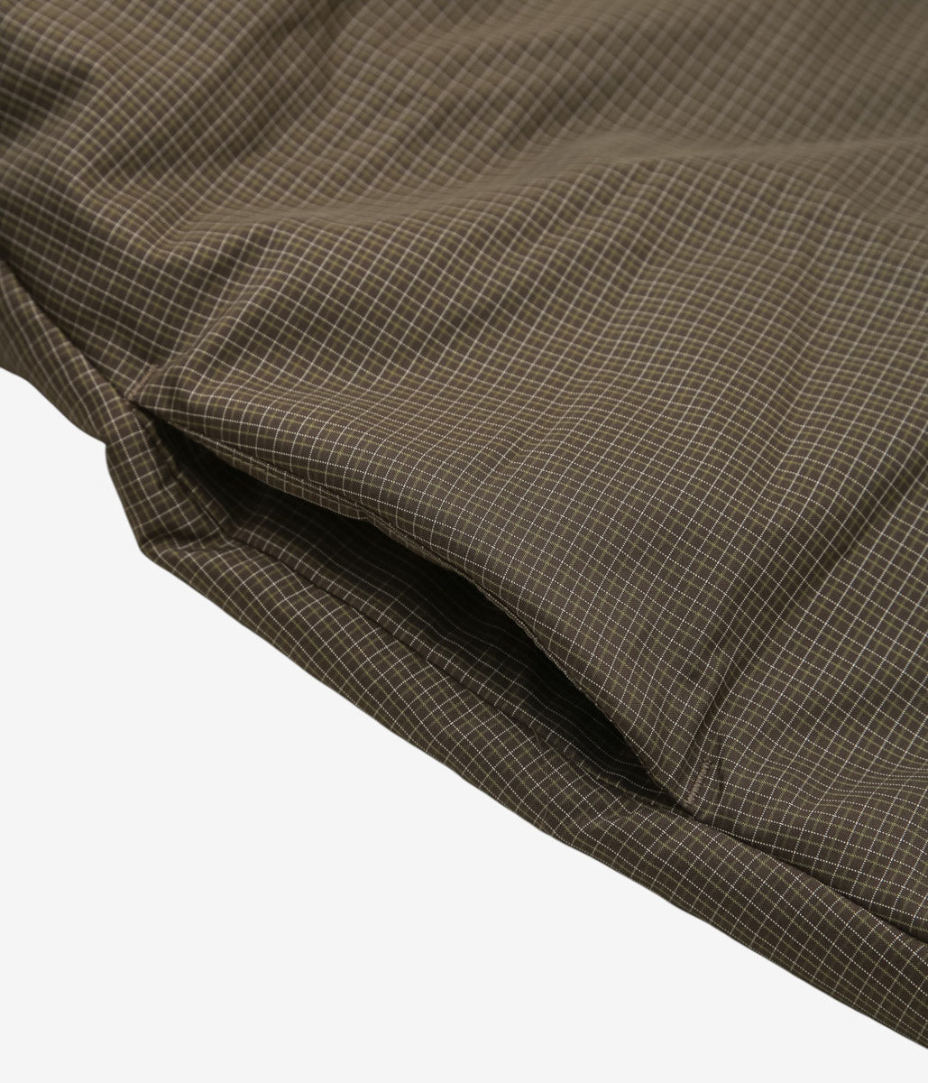 ELEPH ''SMALL PUFF COAT'' (BROWN GREEN IVORY CHECK)