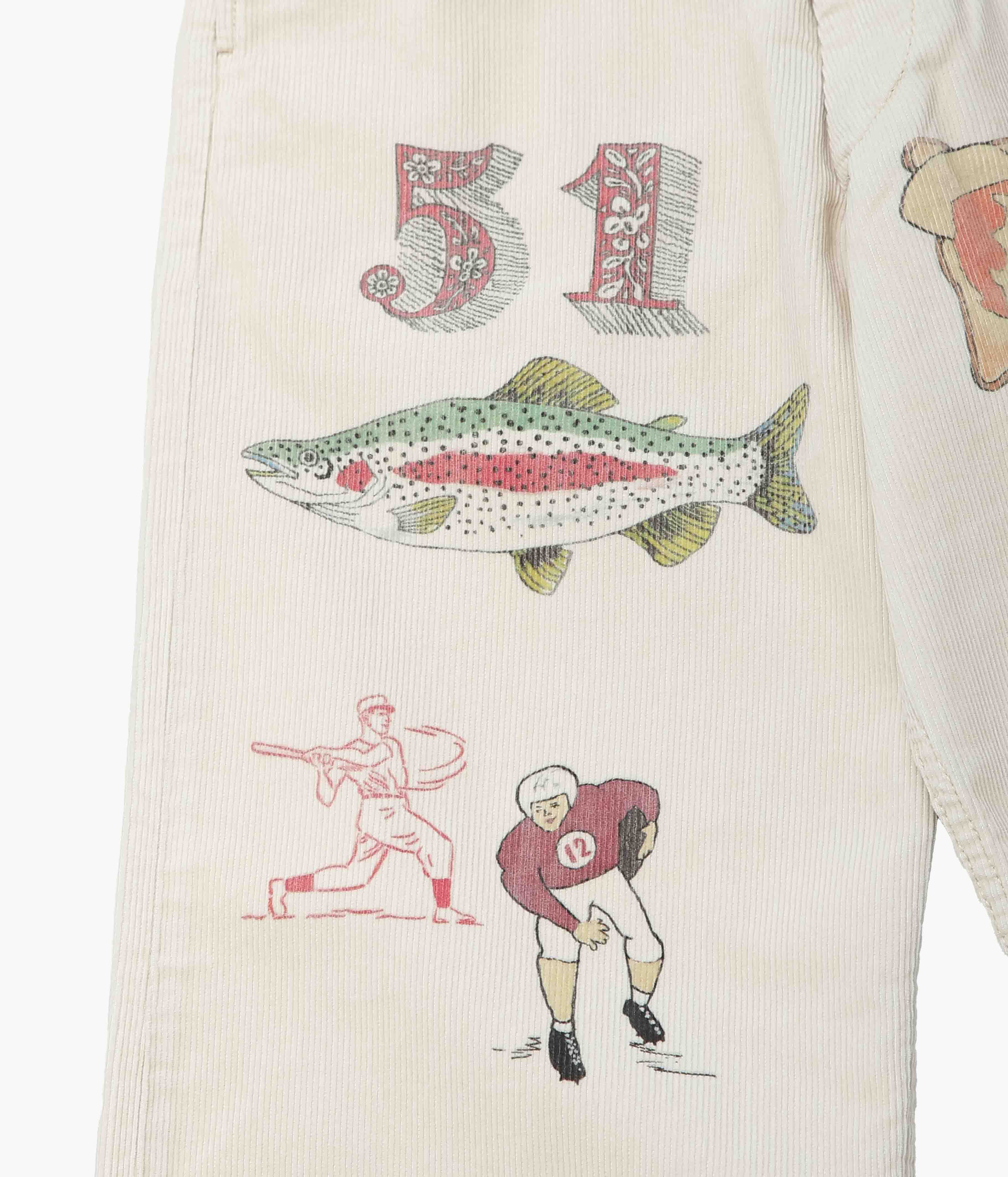 AYD×WOA Memorial Print PantsWESTOVERALLS WESTOVERALLS ''AYD×WO MEMORIAL PANTS'' (OFF) – THE STORE BY MAIDENS