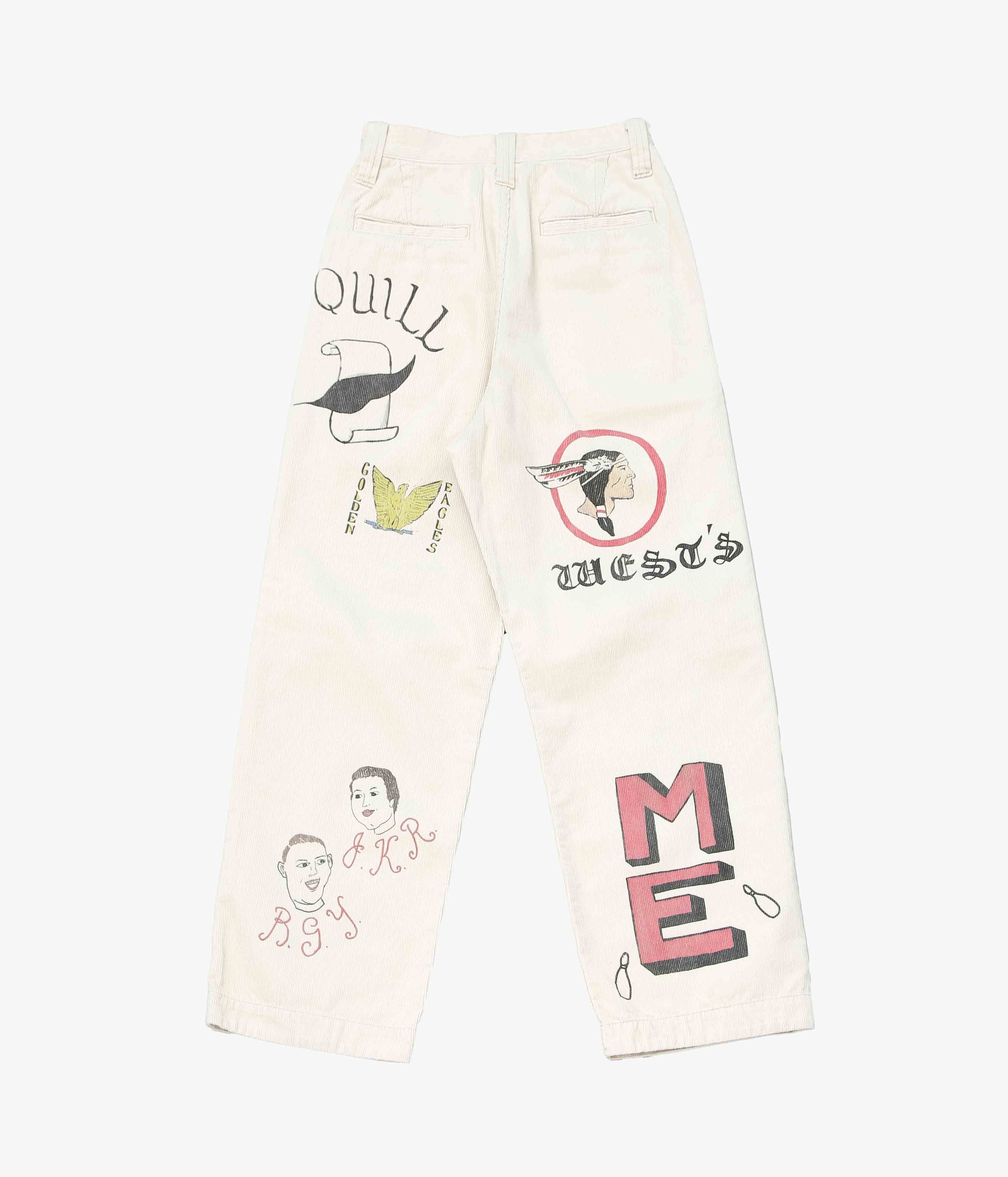 AYD×WOA Memorial Print PantsWESTOVERALLS WESTOVERALLS ''AYD×WO MEMORIAL PANTS'' (OFF) – THE STORE BY MAIDENS