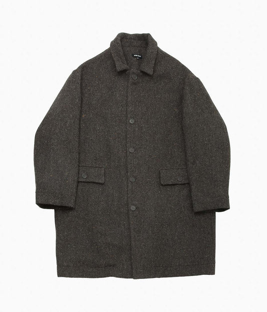 EVAN KINORI ``BIG COAT'' (BROWN / CHARCOAL)