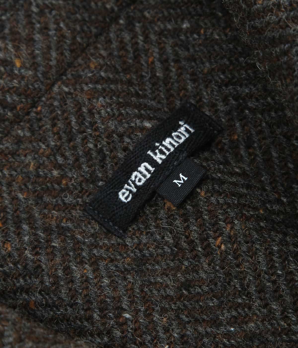 EVAN KINORI ''BIG COAT'' (BROWN / CHARCOAL)