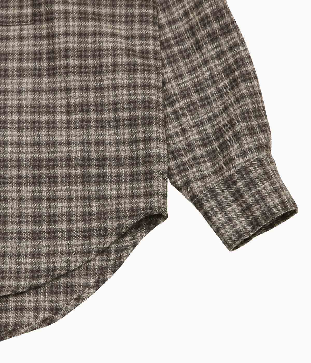 EVAN KINORI ''BIG SHIRT TWO'' (BROWN / BEIGE)