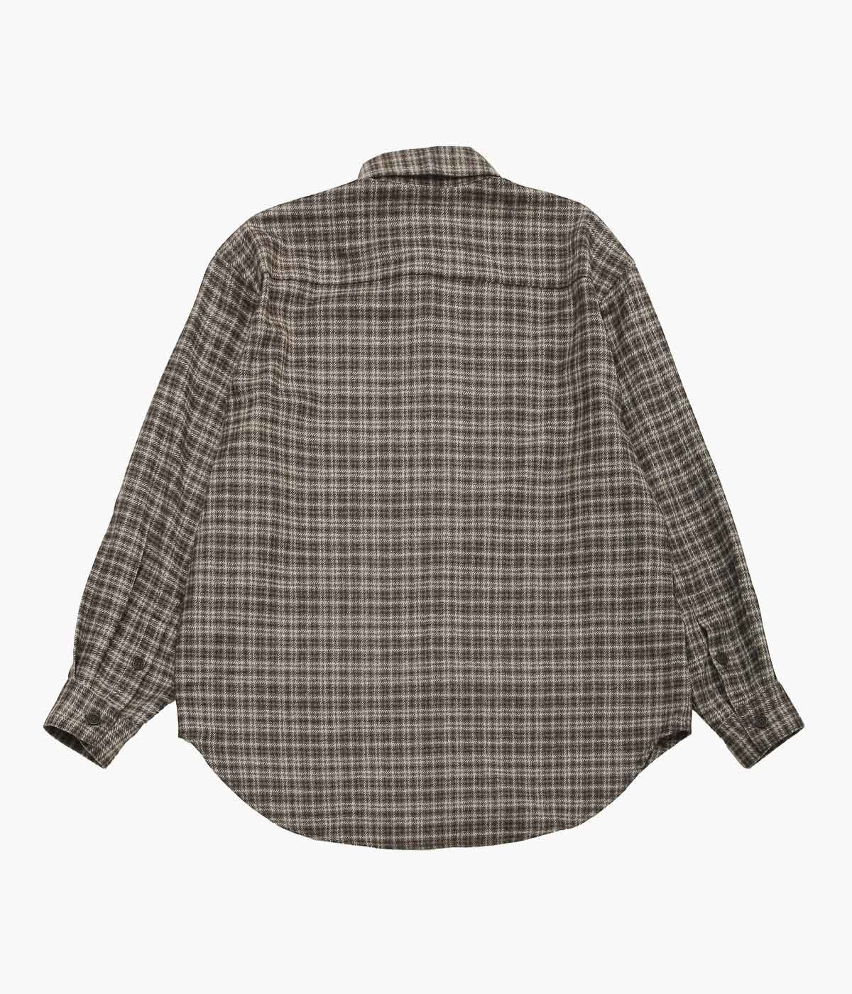 EVAN KINORI ''BIG SHIRT TWO'' (BROWN / BEIGE)