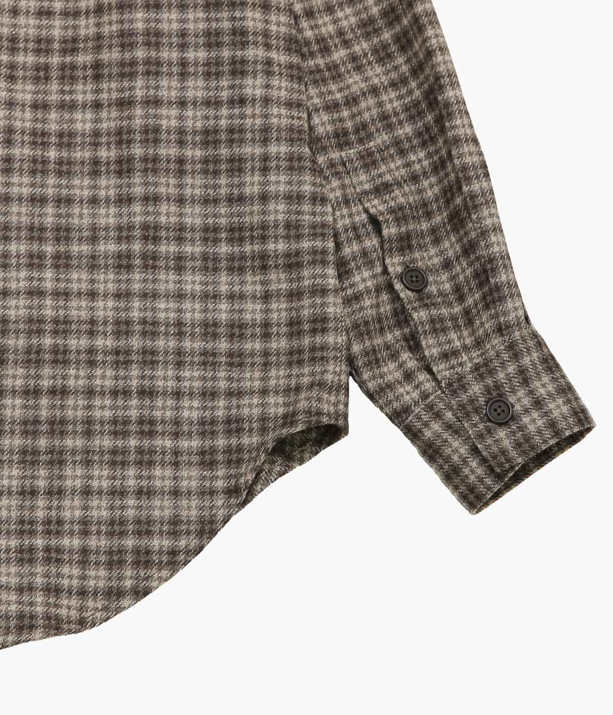 EVAN KINORI ''BIG SHIRT TWO'' (BROWN / BEIGE)