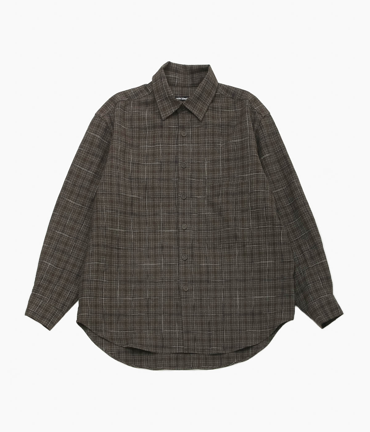 EVAN KINORI ''BIG SHIRT TWO'' (BROWN / BEIGE / NAVY)