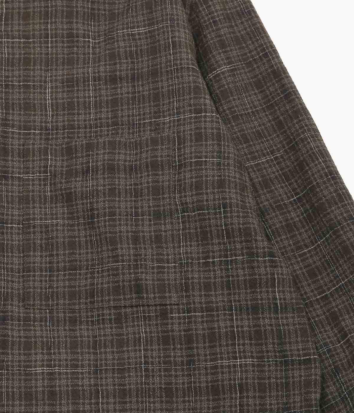 EVAN KINORI ''BIG SHIRT TWO'' (BROWN / BEIGE / NAVY)