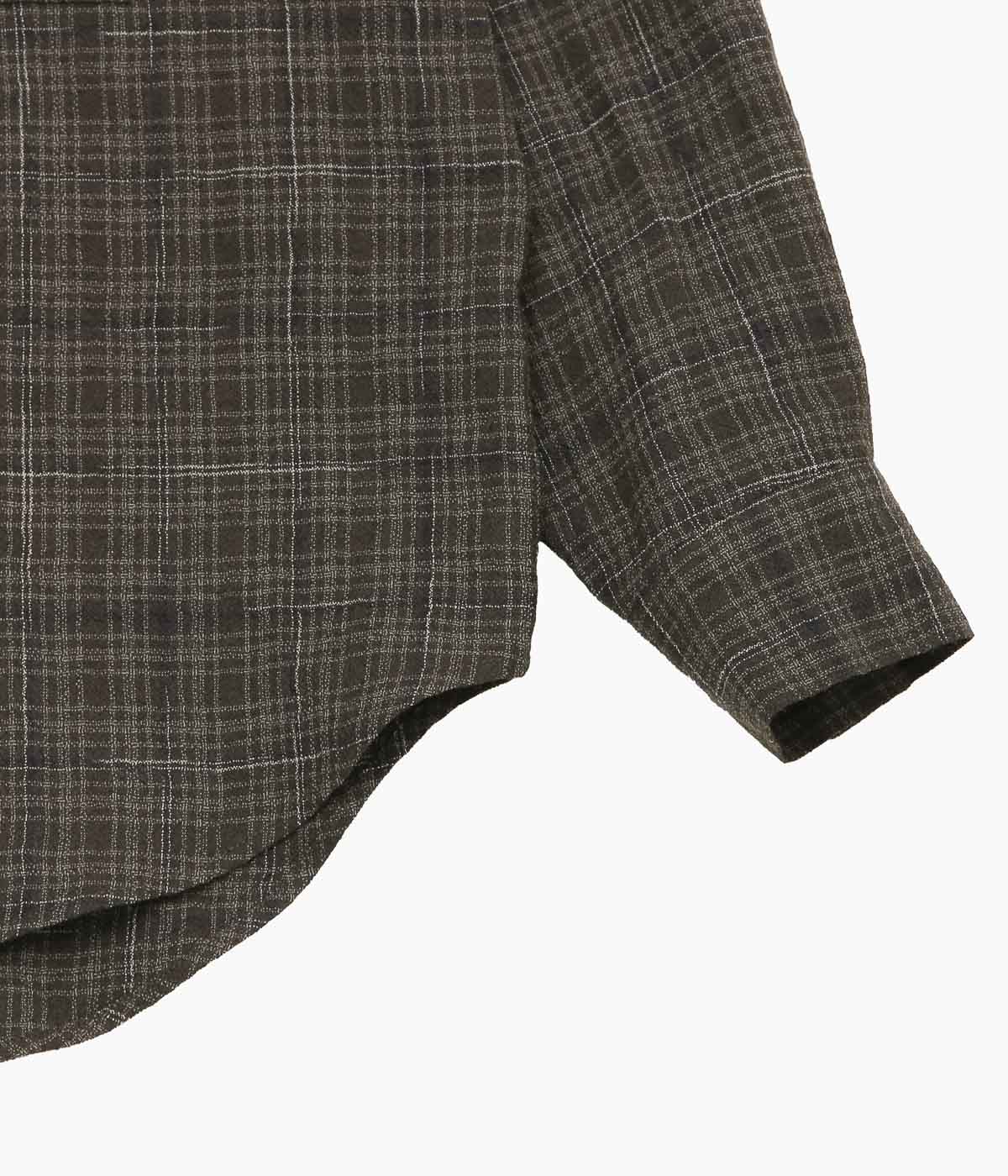 EVAN KINORI ''BIG SHIRT TWO'' (BROWN / BEIGE / NAVY)