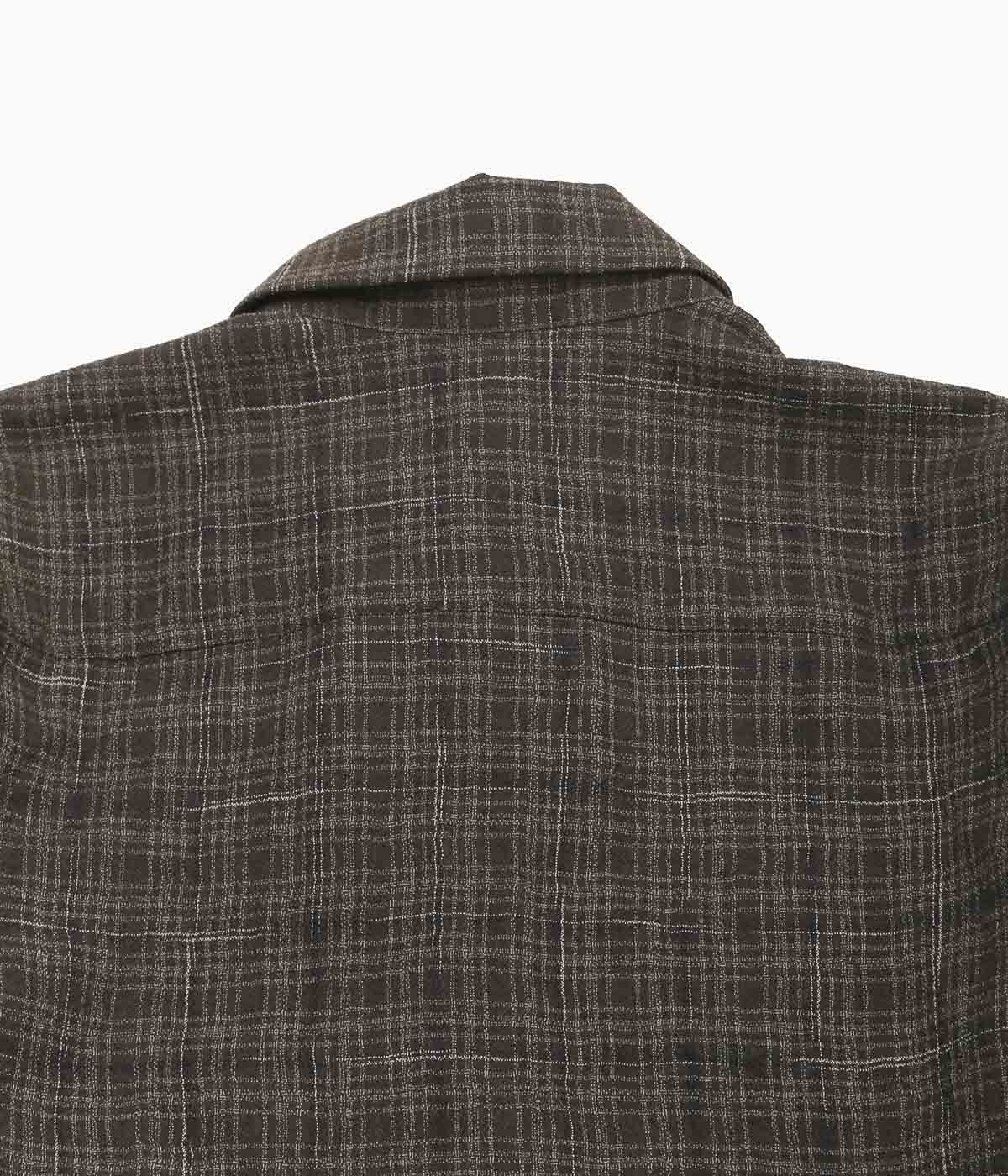 EVAN KINORI ''BIG SHIRT TWO'' (BROWN / BEIGE / NAVY)