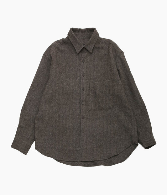 EVAN KINORI ''BIG SHIRT TWO'' (DARK BROWN)