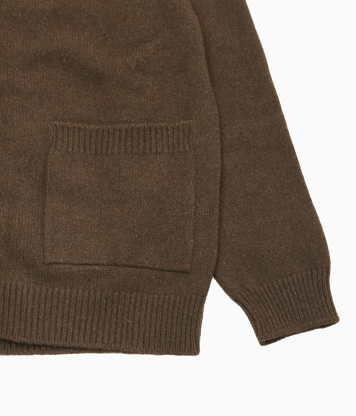 EVAN KINORI ''CREWNECK CARDIGAN'' (DARK BROWN)