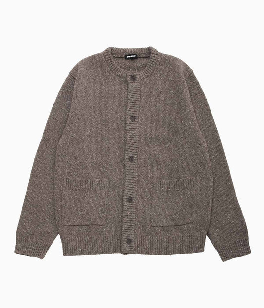 EVAN KINORI ''CREWNECK CARDIGAN'' (LIGHT BROWN)