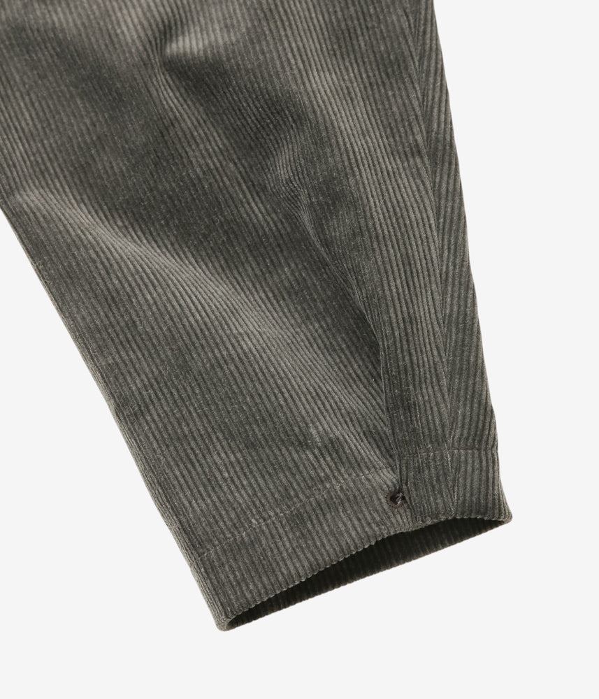EVAN KINORI ''FIELD SHIRT TWO | CARBON DYED CORDUROY'' (CHARCOAL)