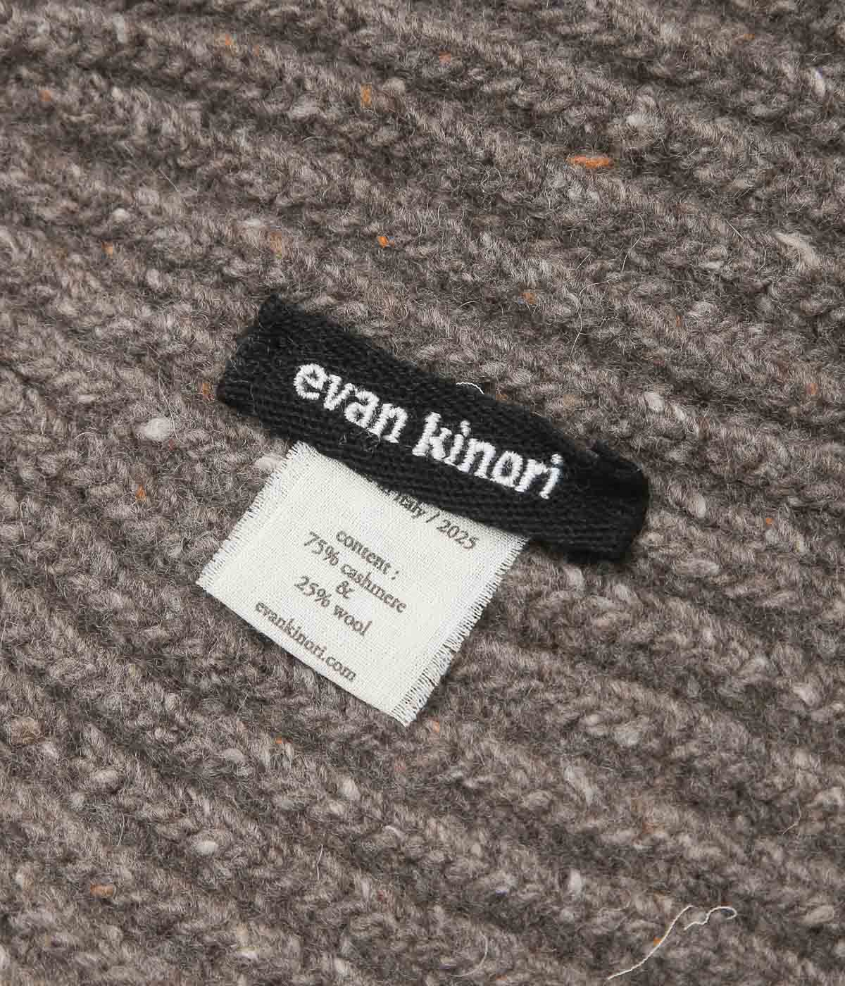 EVAN KINORI ''KNIT HAT'' (LIGHT BROWN)