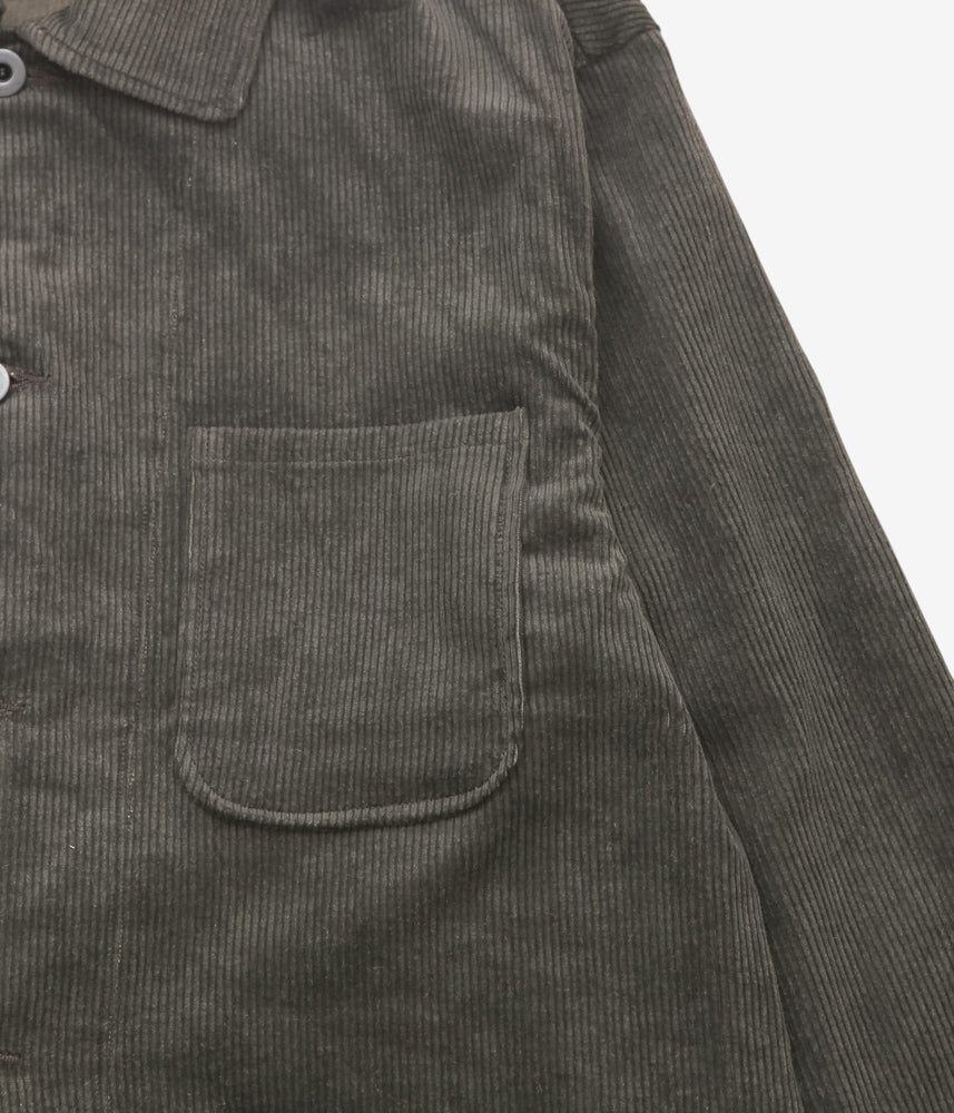 EVAN KINORI ''THREE POCKET JACKET | CARBON DYED CORDUROY'' (CHARCOAL)
