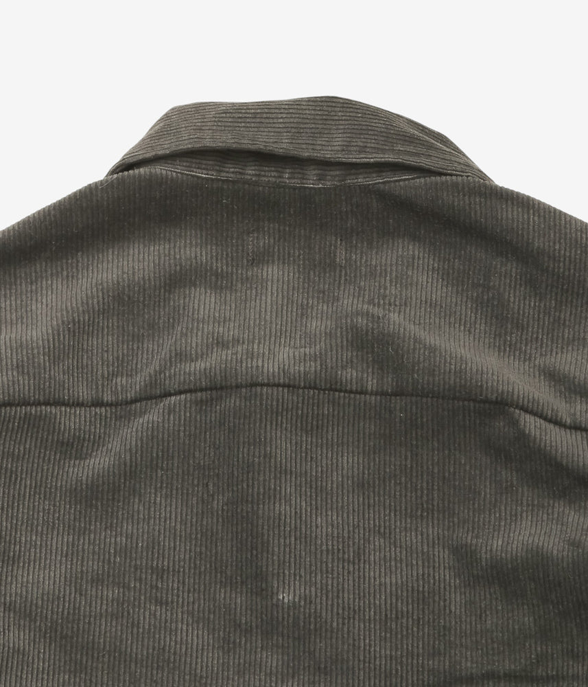 EVAN KINORI ''THREE POCKET JACKET | CARBON DYED CORDUROY'' (CHARCOAL)