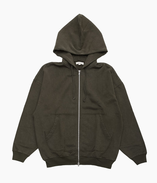 EVAN KINORI ''ZIP HOODED SWATSHIRT'' (EARTH)