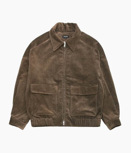 EVAN KINORI ''ZIP JACKET TWO'' (BROWN)