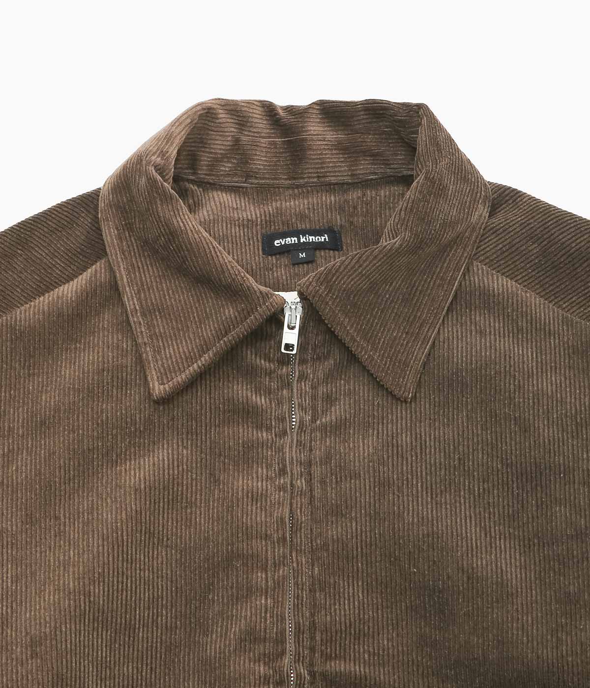 EVAN KINORI ''ZIP JACKET TWO'' (BROWN)