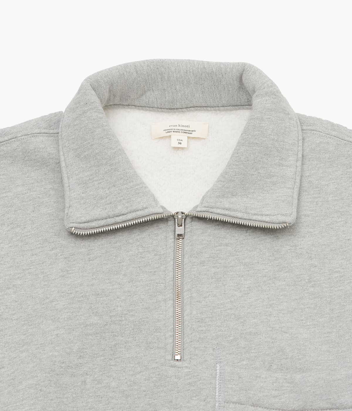 EVAN KINORI × LADY WHITE ''LW - C x EK QUARTER ZIP'' (HEATHER GRAY)