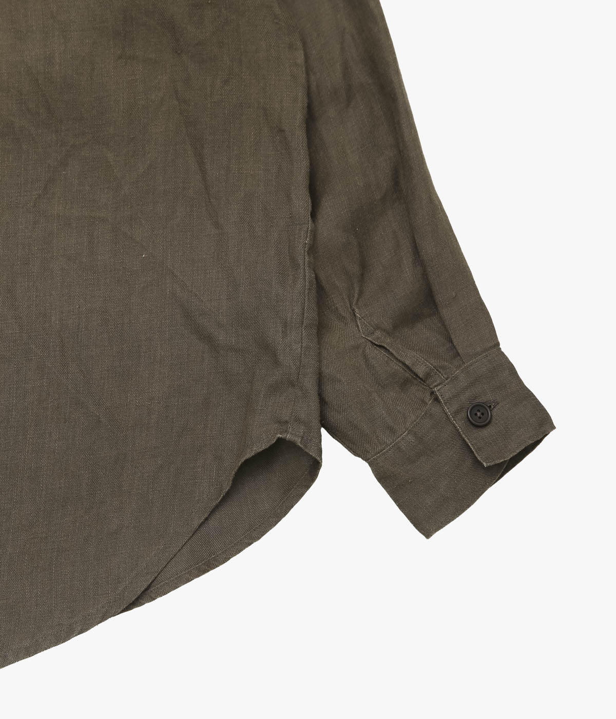 EVAN KINORI "BIG SHIRT | SUMI INK HEMP TWILL" (DARK OLIVE)
