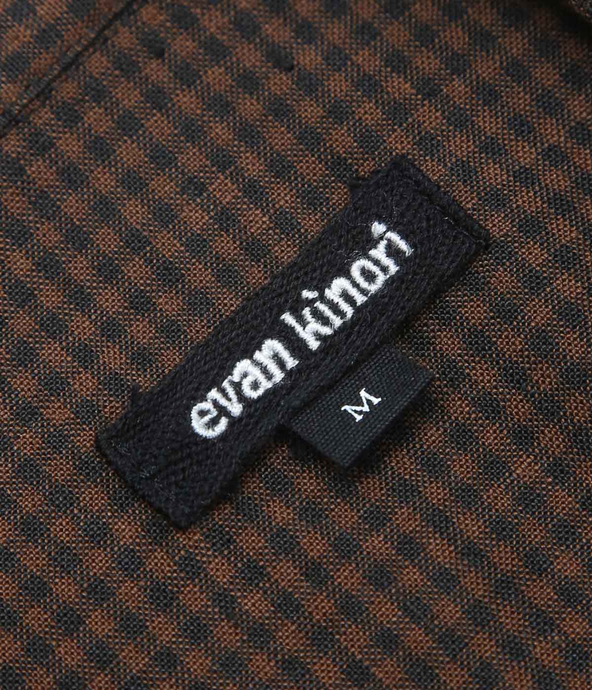 EVAN KINORI "BIG SHIRT TWO | OVERDYED LINEN CHECK" (BROWN/BLACK | LOGWOOD)