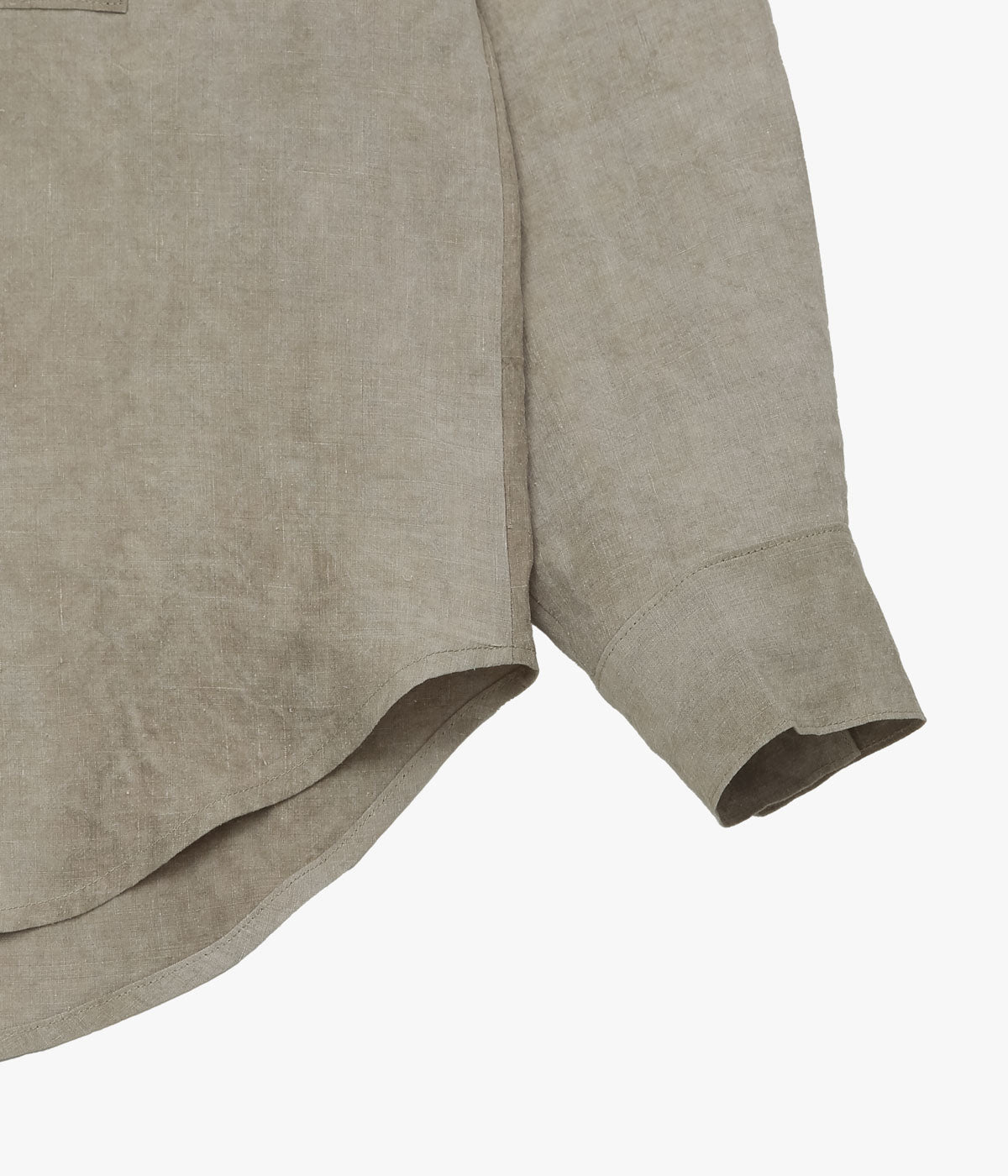 EVAN KINORI "BIG SHIRT TWO｜COLD DYED HEMP" (DARK BEIGE)