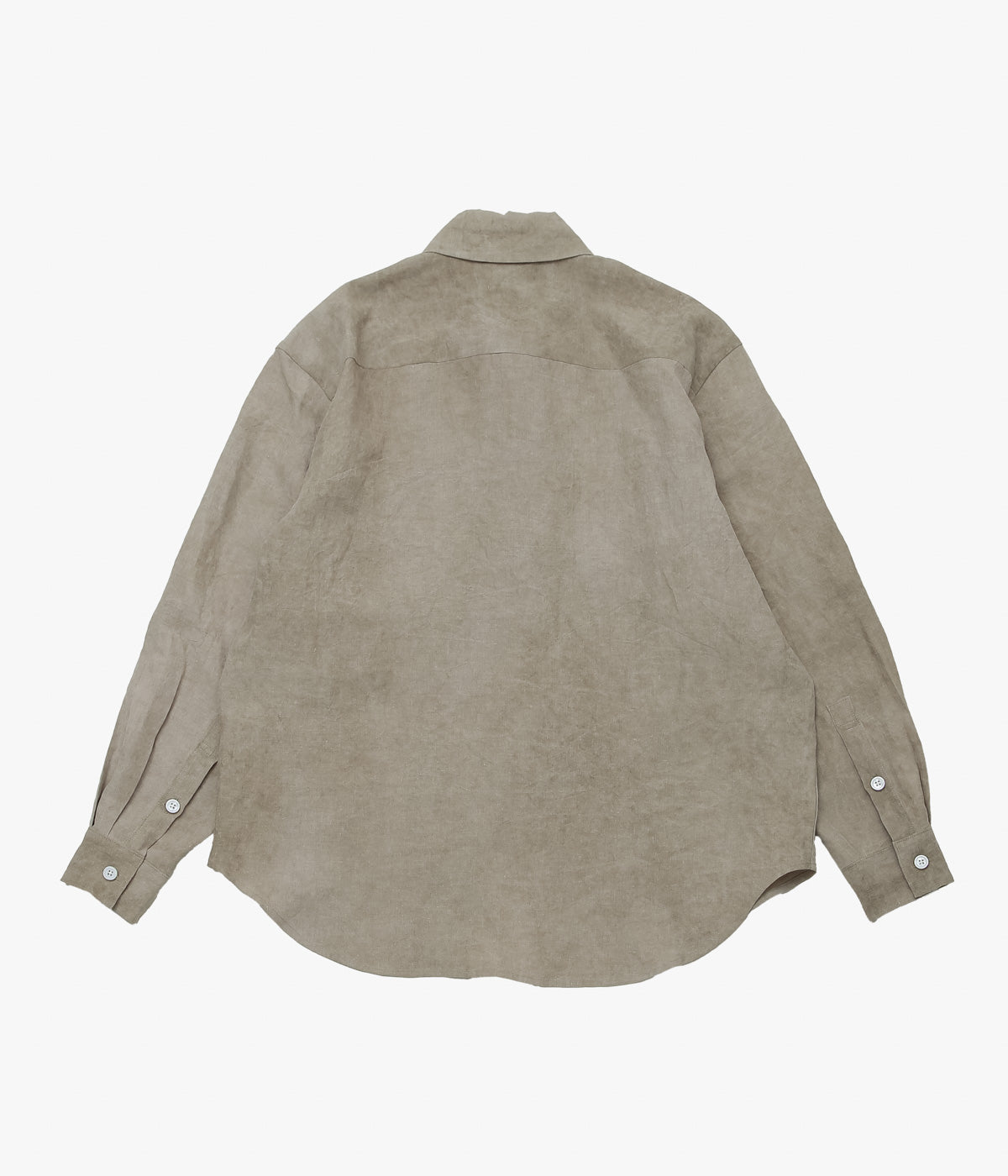 EVAN KINORI "BIG SHIRT TWO｜COLD DYED HEMP" (DARK BEIGE)