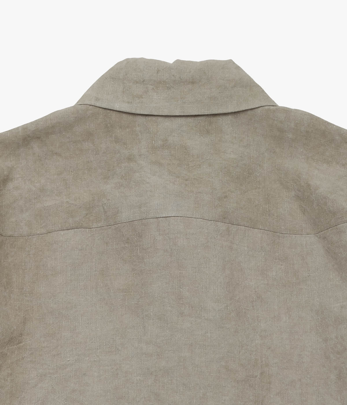 EVAN KINORI "BIG SHIRT TWO｜COLD DYED HEMP" (DARK BEIGE)