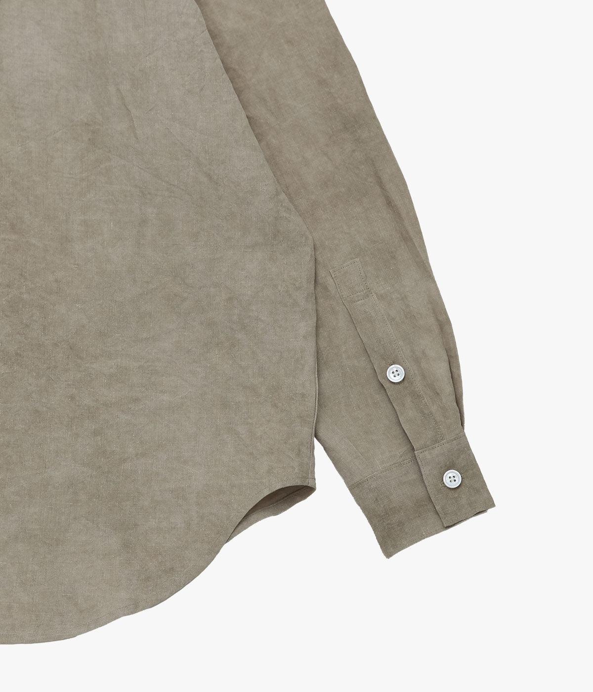 EVAN KINORI "BIG SHIRT TWO｜COLD DYED HEMP" (DARK BEIGE)