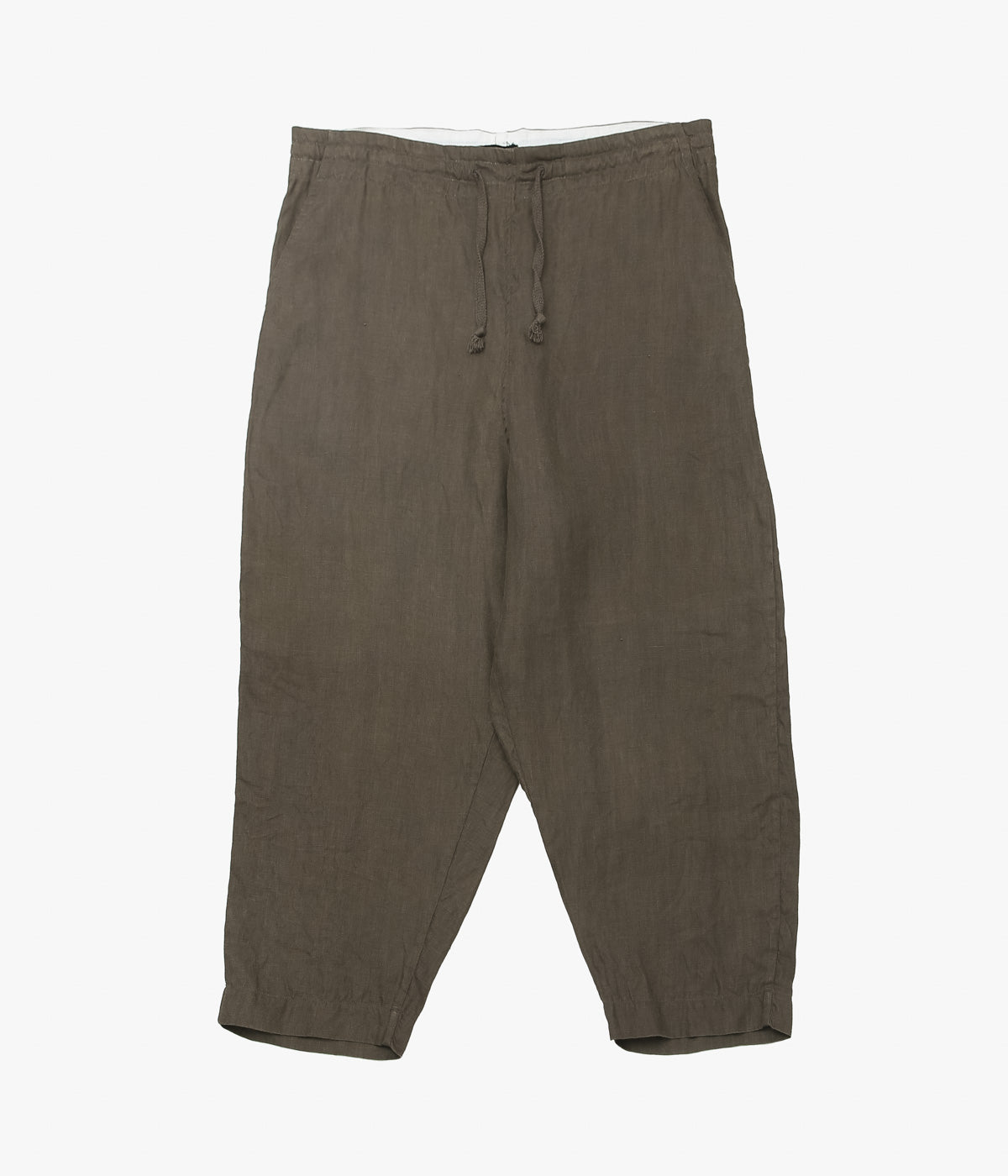 EVAN KINORI "DRAWSTRING PANT｜SUMI INK HEMP TWILL" (DARK OLIVE)