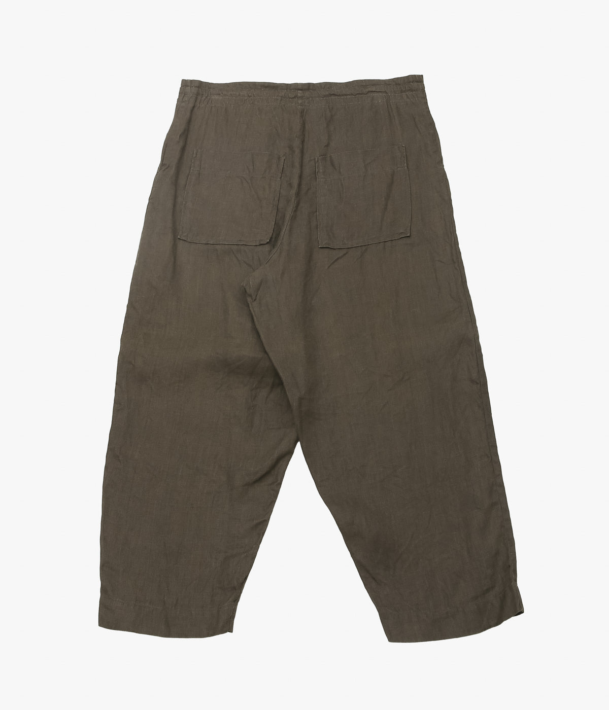 EVAN KINORI "DRAWSTRING PANT｜SUMI INK HEMP TWILL" (DARK OLIVE)