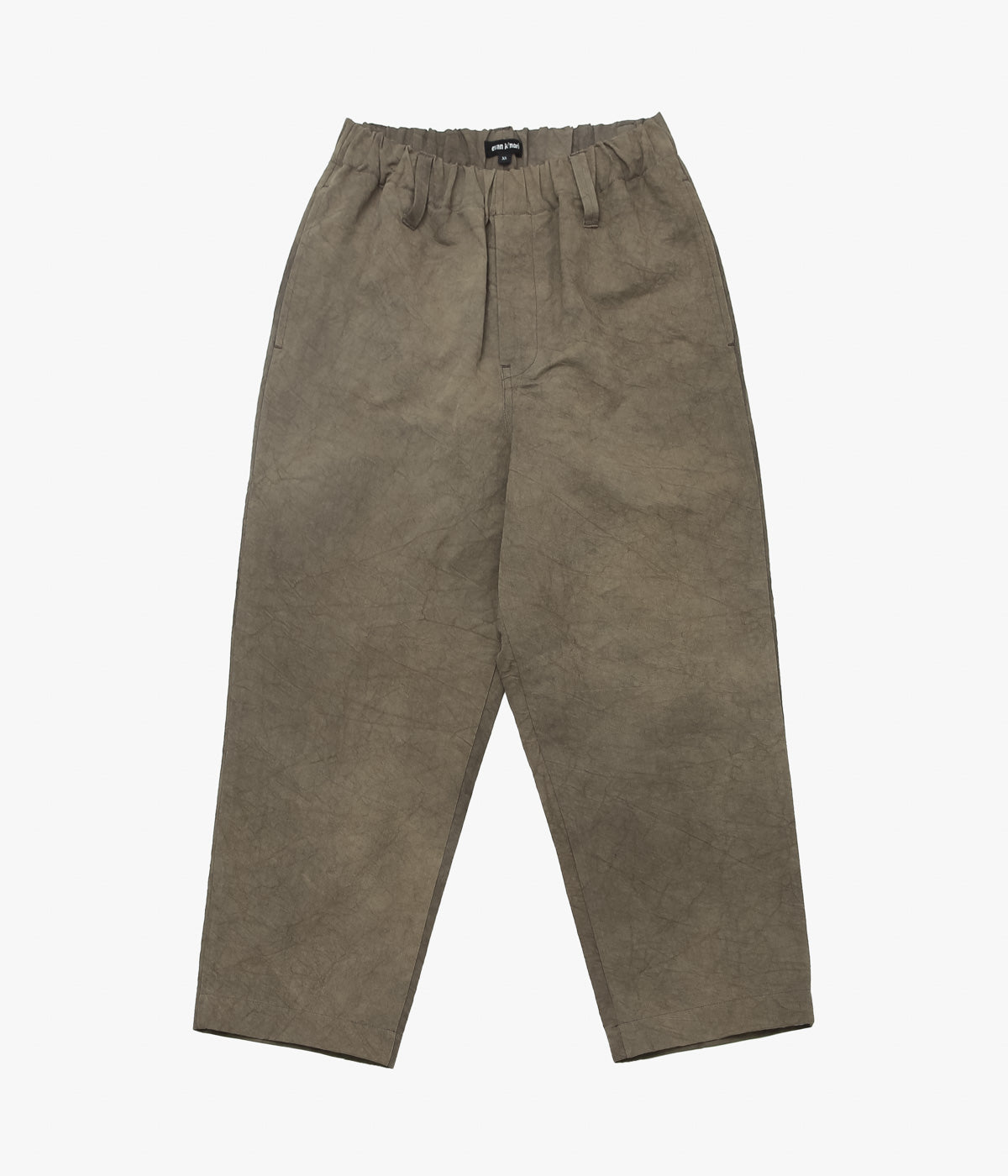 EVAN KINORI "ELASTIC PANT｜NATURAL DYE TWILL" (BROWN｜PERSIMMON/IRON DYE)