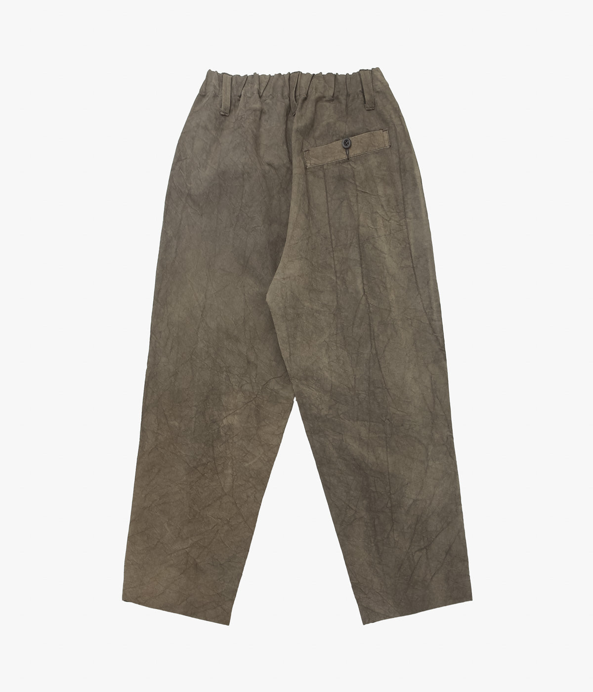 EVAN KINORI "ELASTIC PANT｜NATURAL DYE TWILL" (BROWN｜PERSIMMON/IRON DYE)