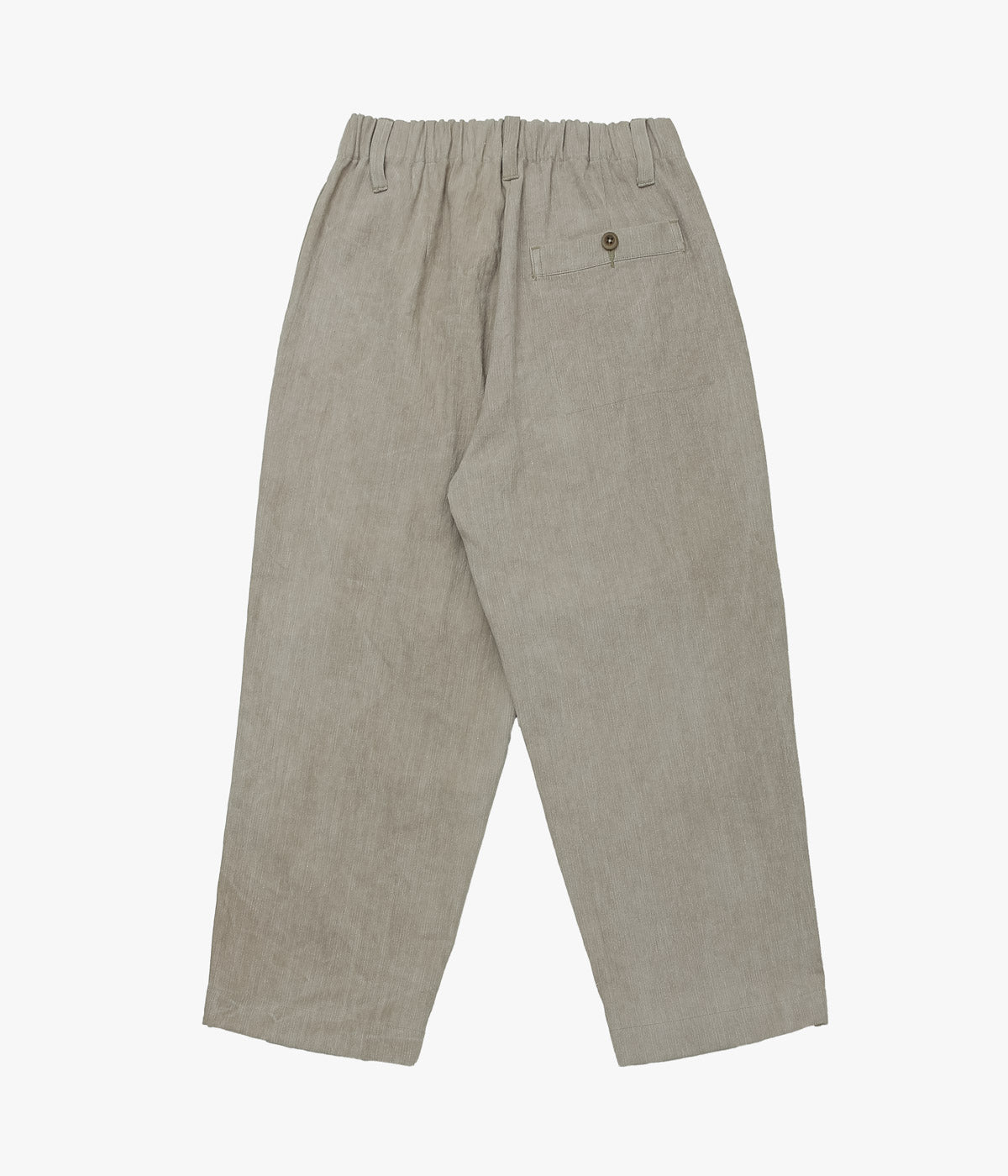 EVAN KINORI ''ELASTIC PANT｜LINEN/COTTON H-BONE'' (DARK BEIGE｜COLD DYE)