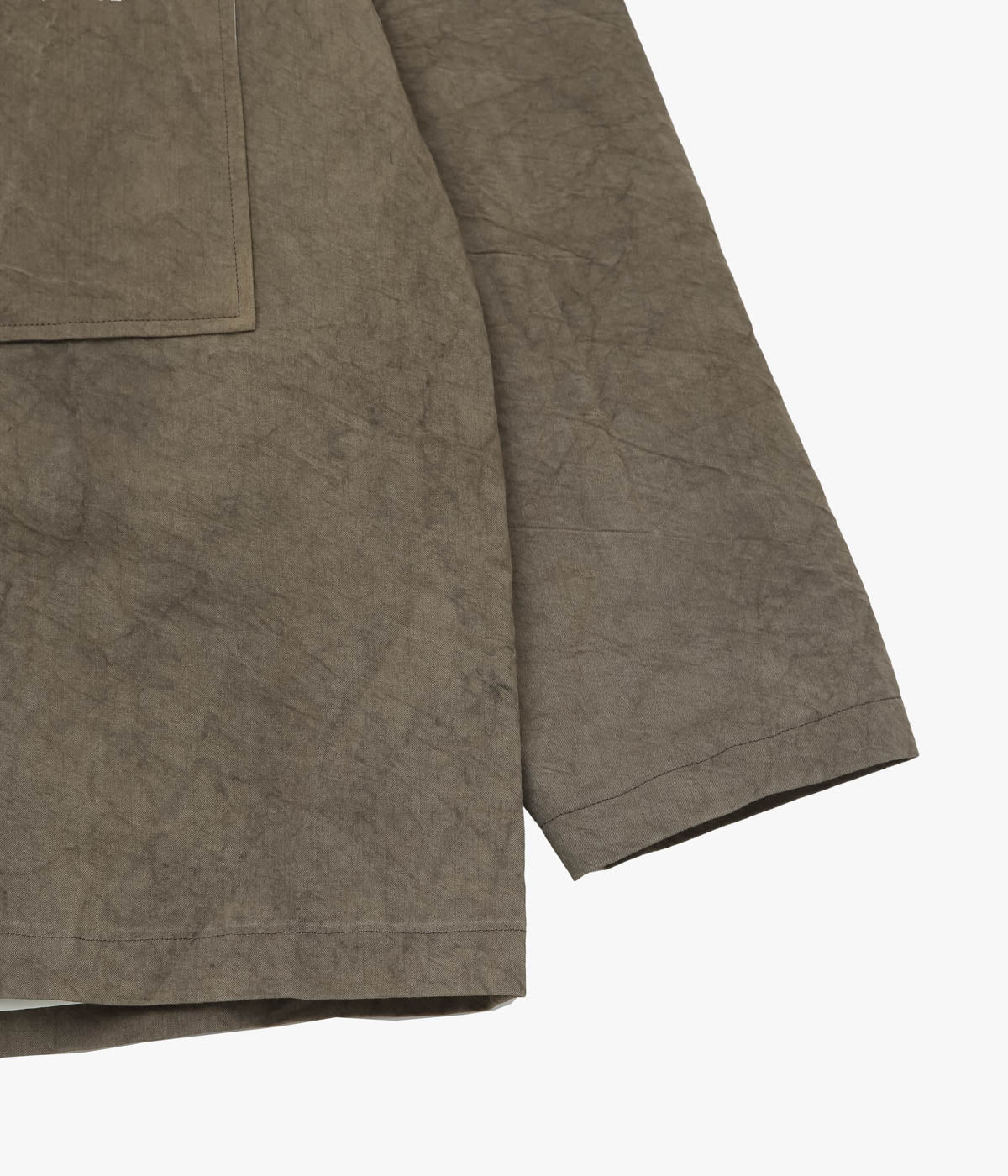 EVAN KINORI "FIELD SHIRT TWO | NATURAL DYE TWILL" (BROWN | PERSIMMON/IRON DYE)