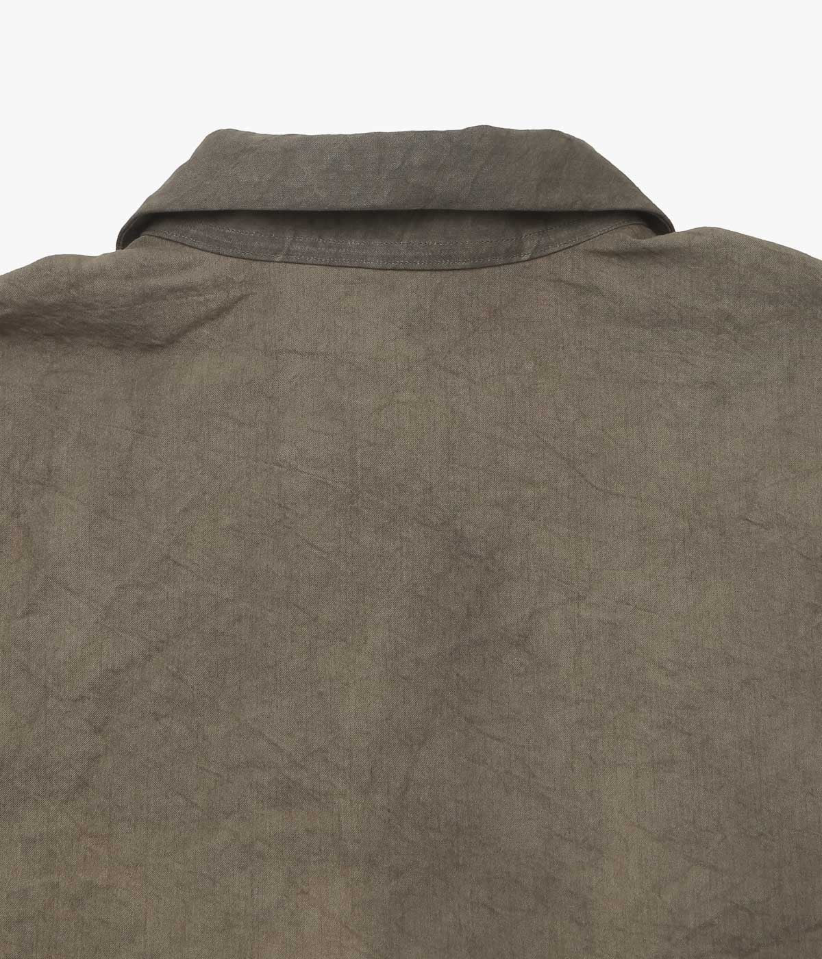 EVAN KINORI "FIELD SHIRT TWO | NATURAL DYE TWILL" (BROWN | PERSIMMON/IRON DYE)