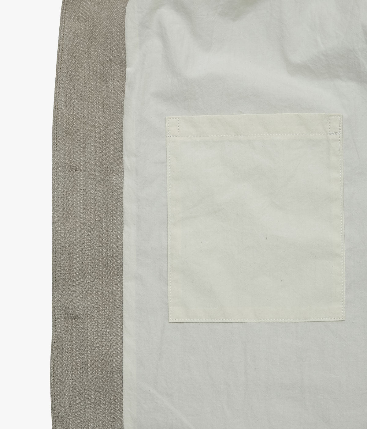 EVAN KINORI "FIELD SHIRT TWO｜LINEN/COTTON H-BONE" (DARK BEIGE｜COLD DYE)