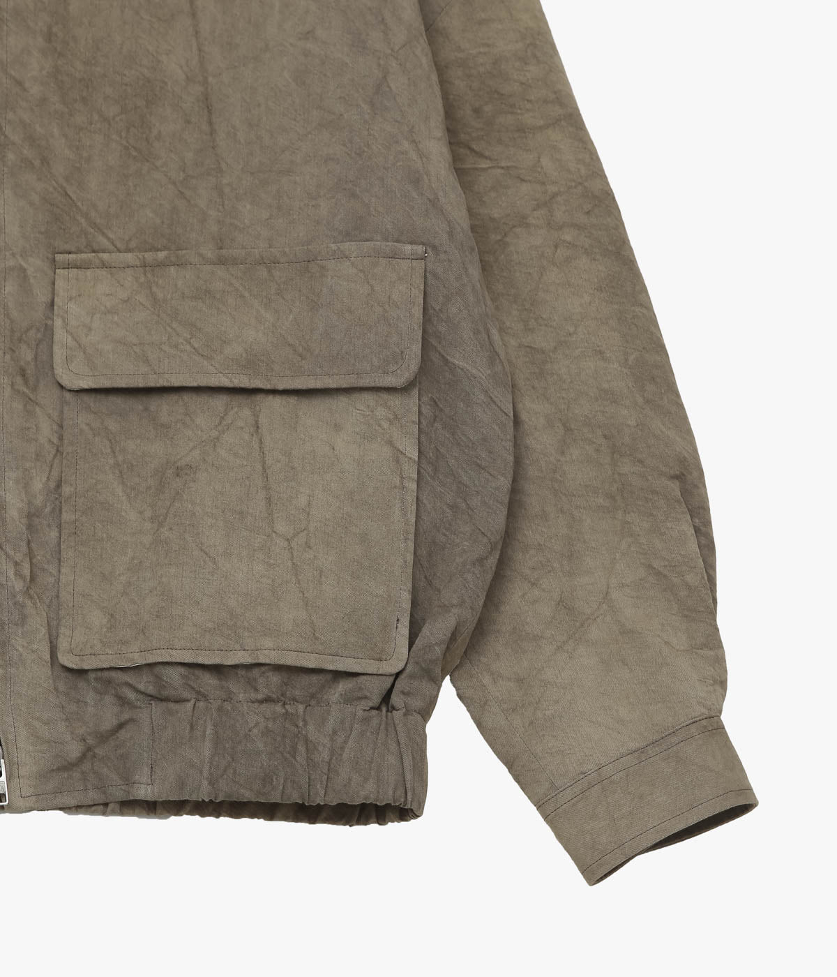 EVAN KINORI "ZIP JACKET TWO｜NATURAL DYE TWILL" (BROWN｜감물/철물 염색)