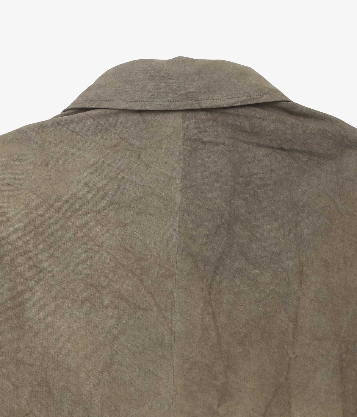 EVAN KINORI "ZIP JACKET TWO｜NATURAL DYE TWILL" (BROWN｜감물/철물 염색)