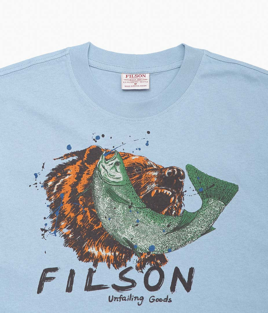 FILSON ''S/S FRONTIER GRAPHIC T'' (LT BLUE)