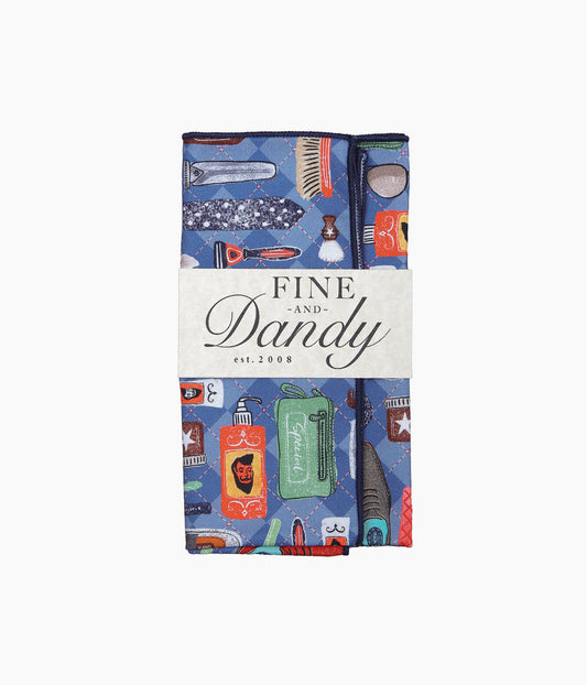 FINE AND DANDY ''POCKET SQUARES(GET READY WITH ME)'' (NAVY)