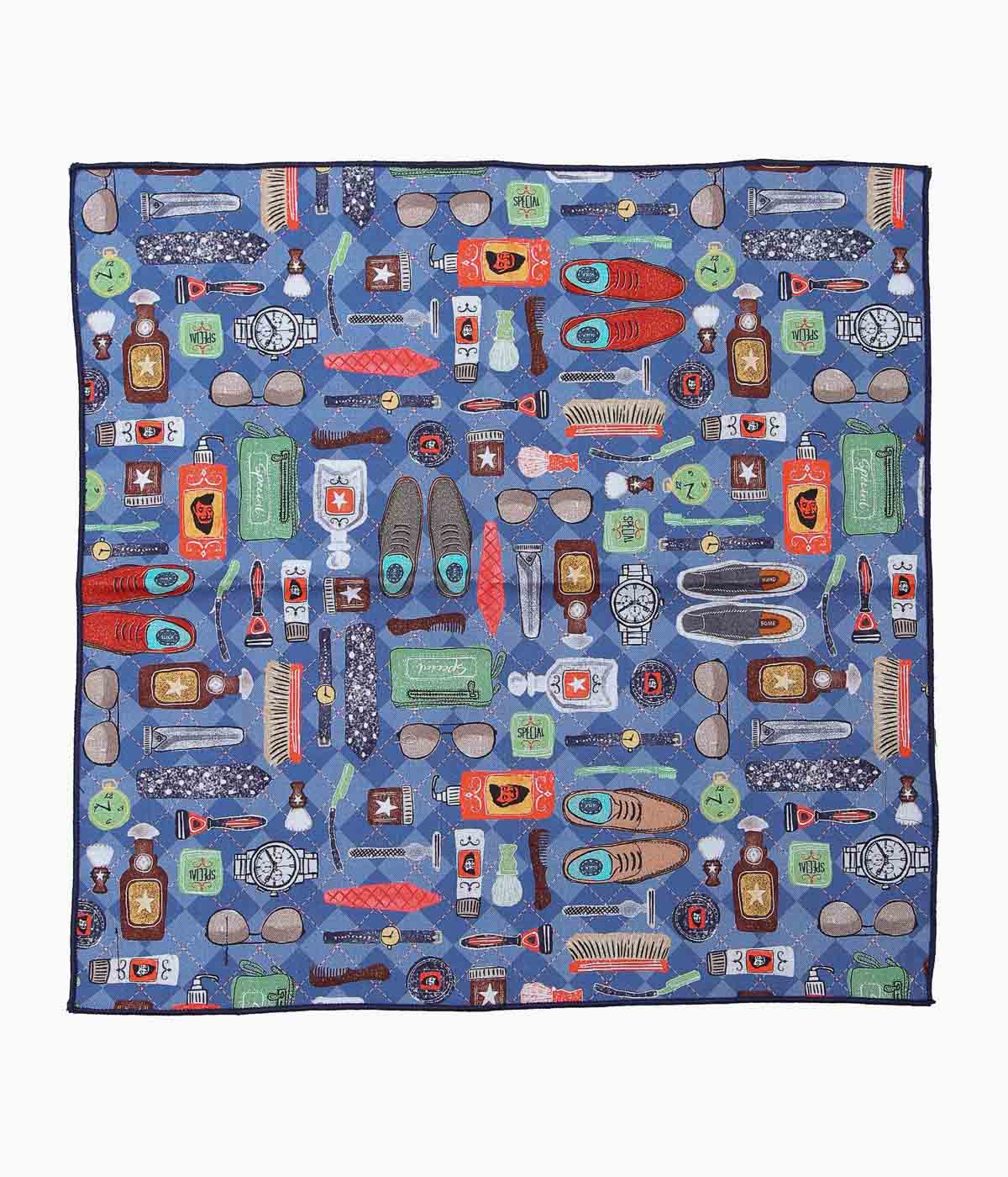 FINE AND DANDY ''POCKET SQUARES(GET READY WITH ME)'' (NAVY)