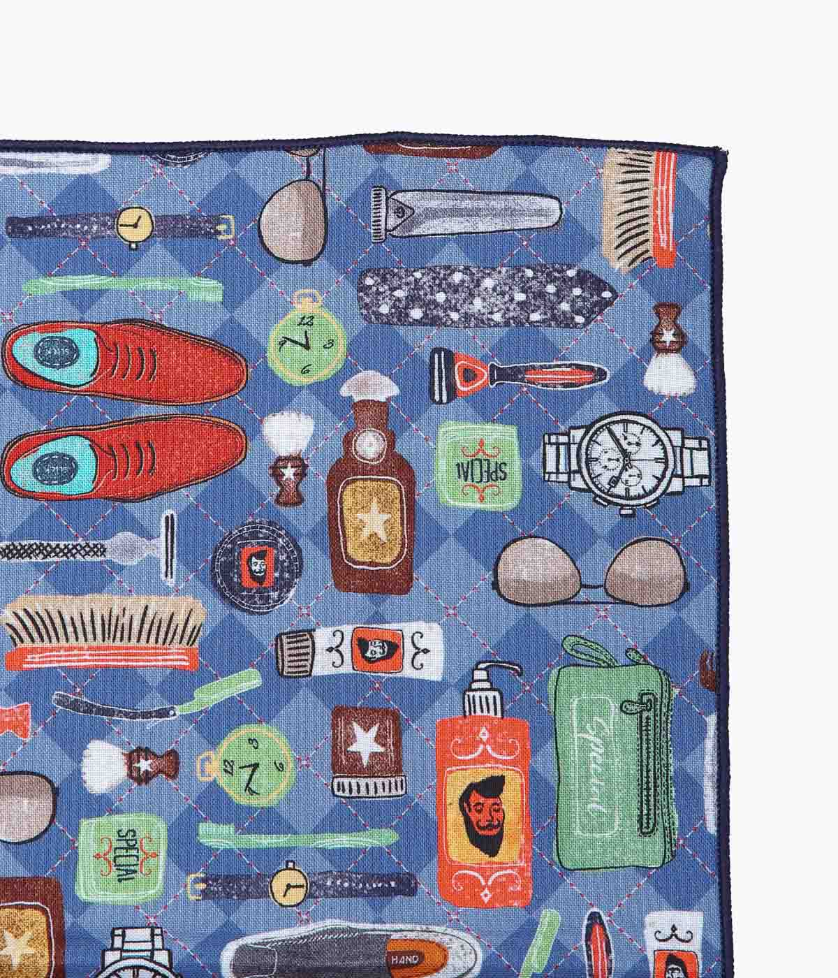 FINE AND DANDY ''POCKET SQUARES(GET READY WITH ME)'' (NAVY)