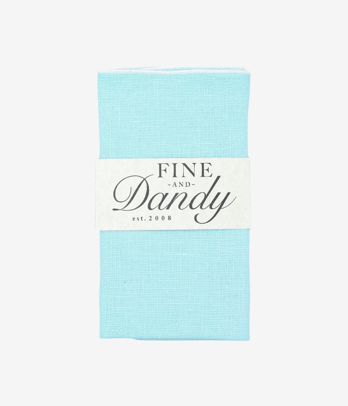 FINE AND DANDY ''POCKET SQUARES(MINT BLUE COTTON)'' (MINT BLUE)