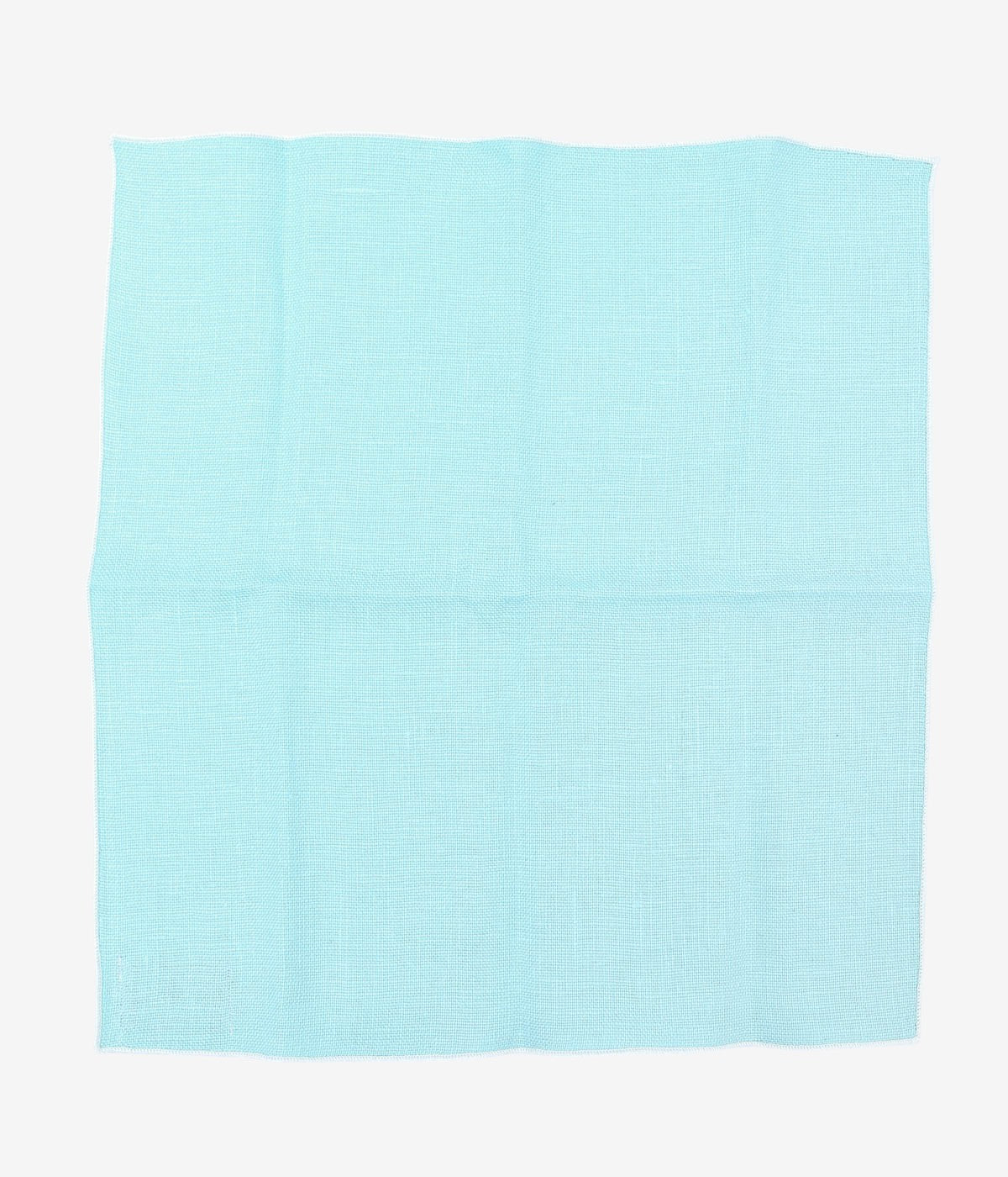 FINE AND DANDY ''POCKET SQUARES(MINT BLUE COTTON)'' (MINT BLUE)