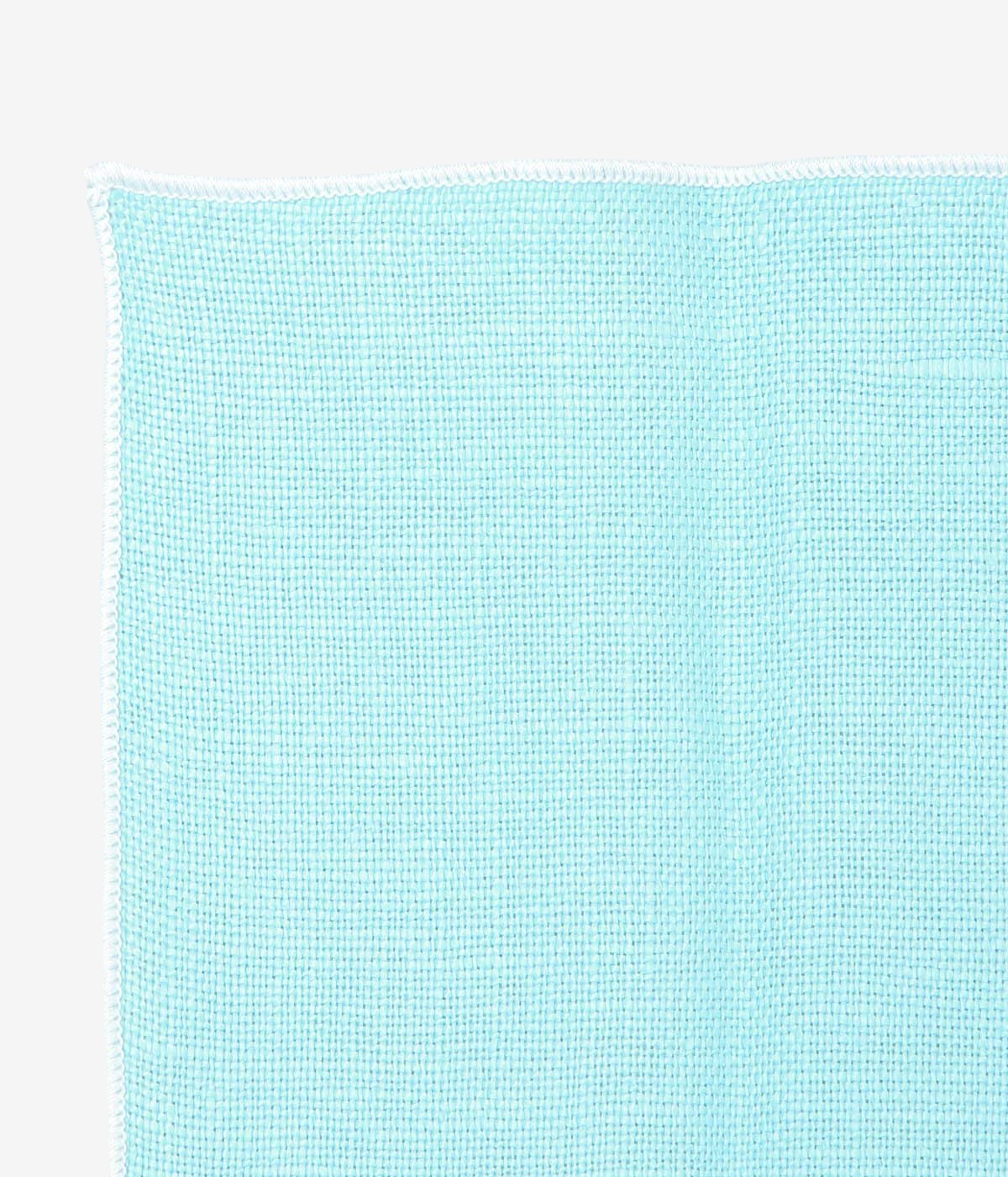 FINE AND DANDY ''POCKET SQUARES(MINT BLUE COTTON)'' (MINT BLUE)