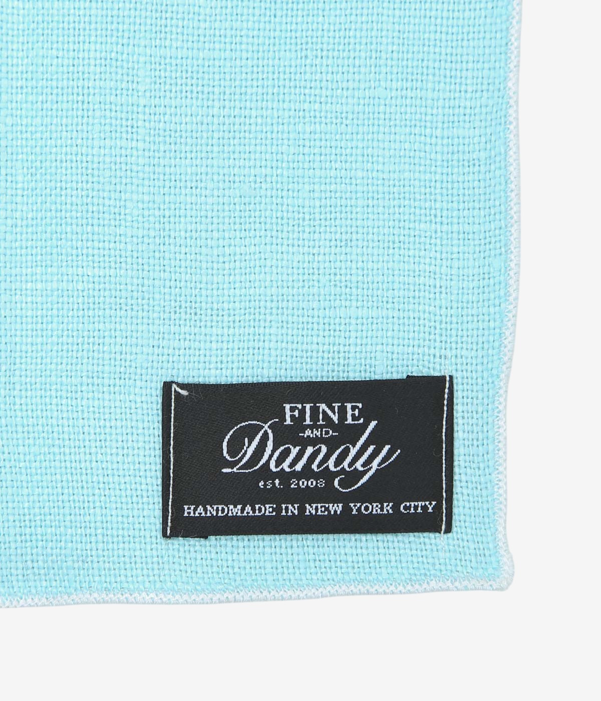 FINE AND DANDY ''POCKET SQUARES(MINT BLUE COTTON)'' (MINT BLUE)