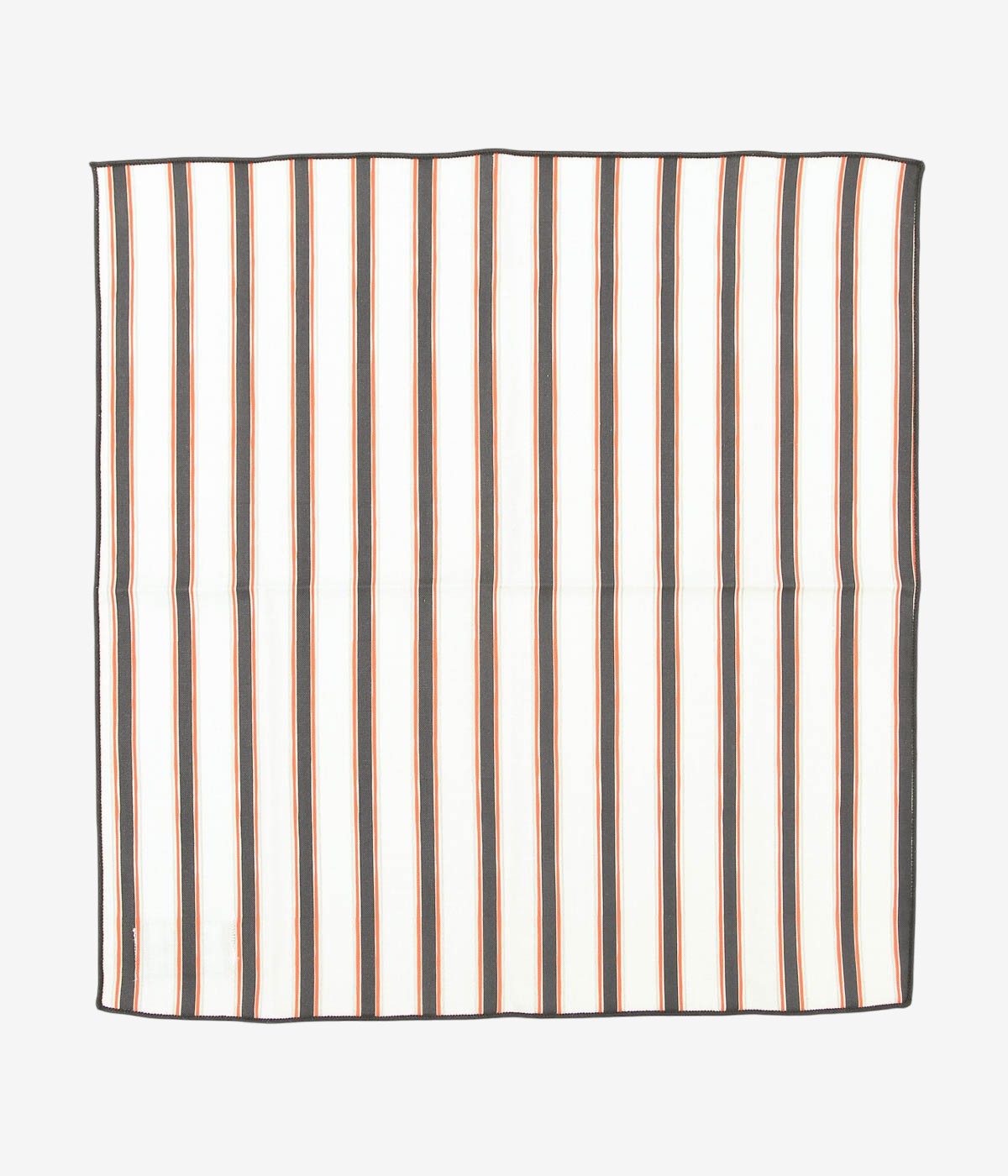 FINE AND DANDY "POCKET SQUARES (ORANGE/BLACK STRIPE)" (ORANGE/BLACK)