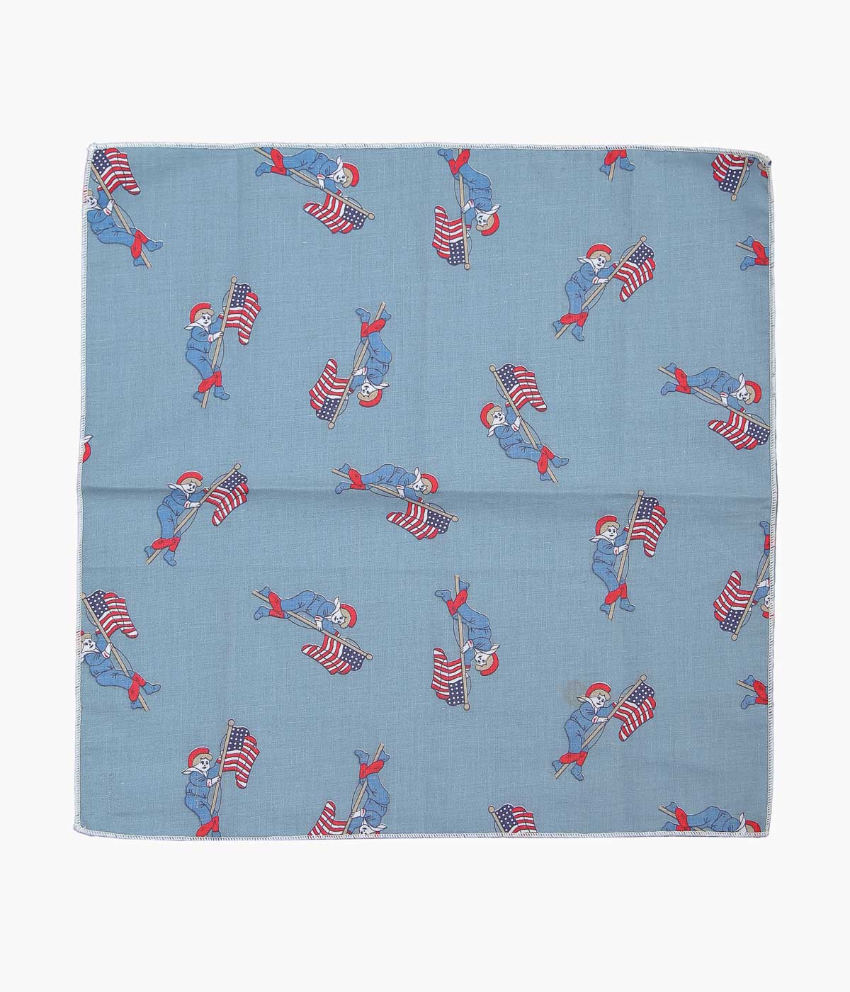 FINE AND DANDY ''POCKET SQUARES(PATRIOTIC BOY COTTON)'' (LT.BLUE)