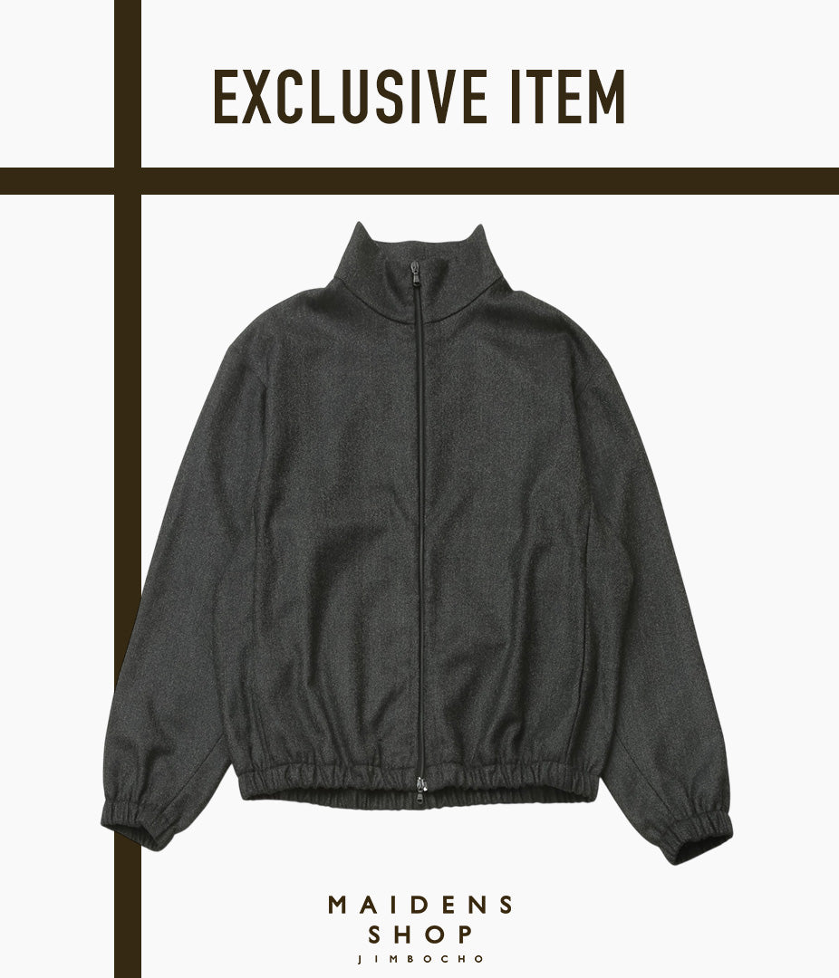 GABRIELA COLL GARMENTS ''NO.261 SPECIAL WOOL ZIPPER JACKET'' (GREY HERRINGBONE)